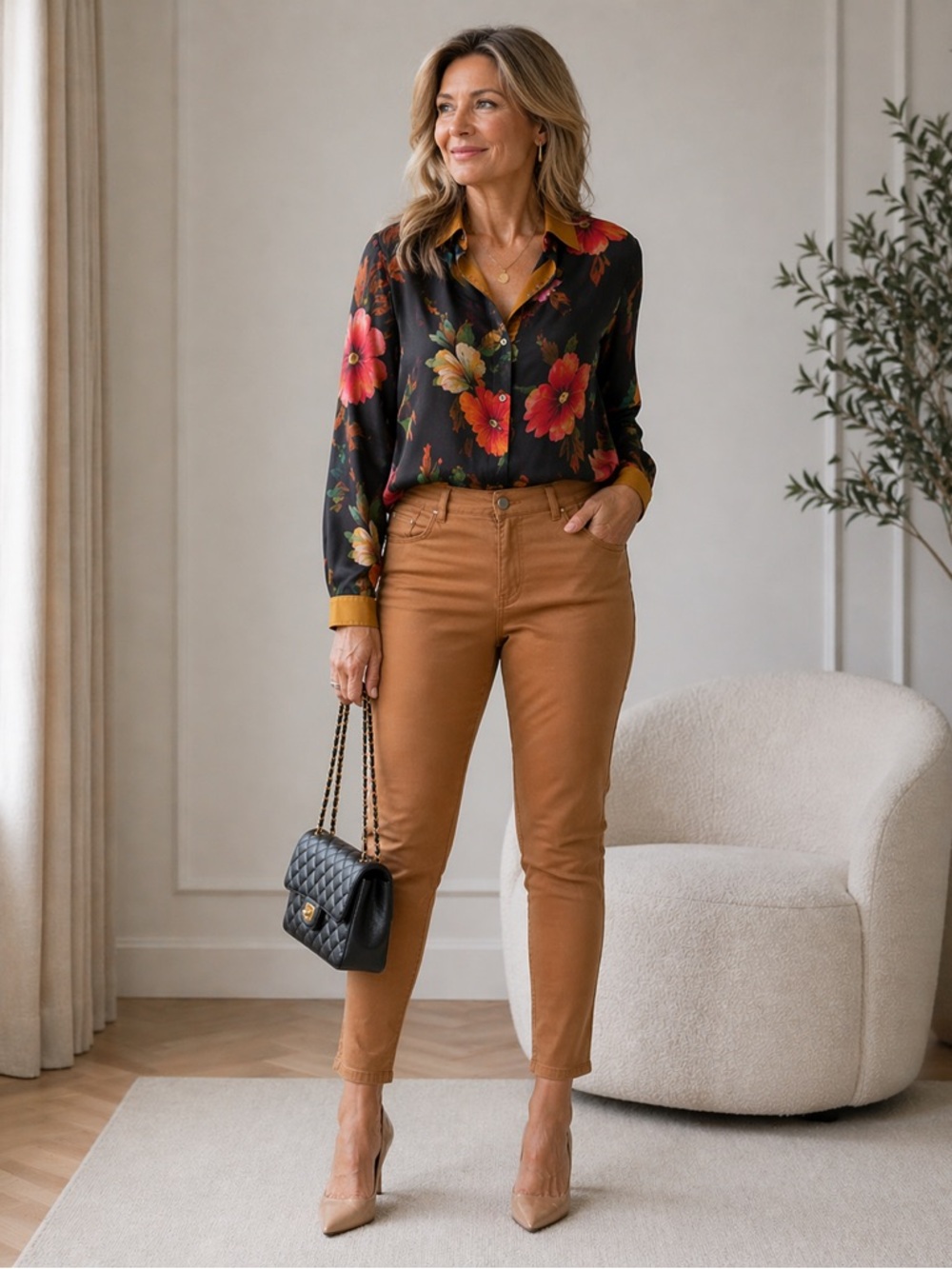 Lafayette 148 New York Mercer Pants Skinny Rust Brown Stretch